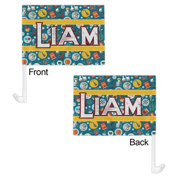 Rocket Science Car Flag - 11" x 8" - Front & Back View