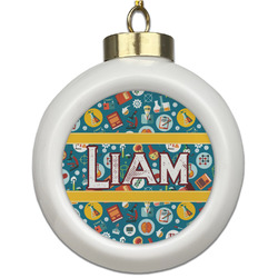Rocket Science Ceramic Ball Ornament (Personalized)