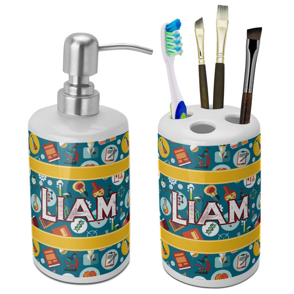 Custom Rocket Science Ceramic Bathroom Accessories Set (Personalized)