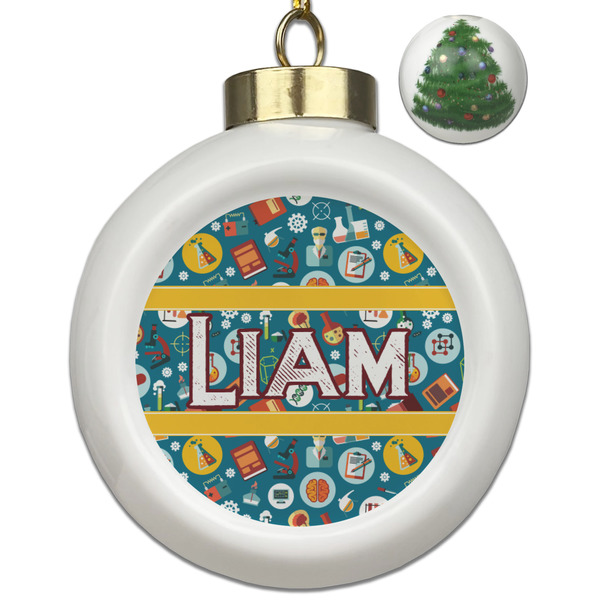 Custom Rocket Science Ceramic Ball Ornament - Christmas Tree (Personalized)