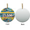 Rocket Science Ceramic Flat Ornament - Circle Front & Back (APPROVAL)