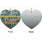 Rocket Science Ceramic Flat Ornament - Heart Front & Back (APPROVAL)