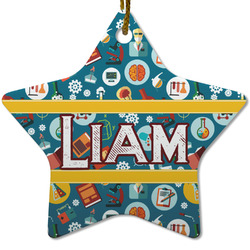 Rocket Science Star Ceramic Ornament w/ Name or Text