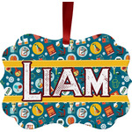 Rocket Science Metal Frame Ornament - Double Sided w/ Name or Text