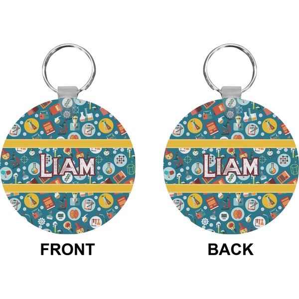Rocket Science Circle Keychain (Front + Back)