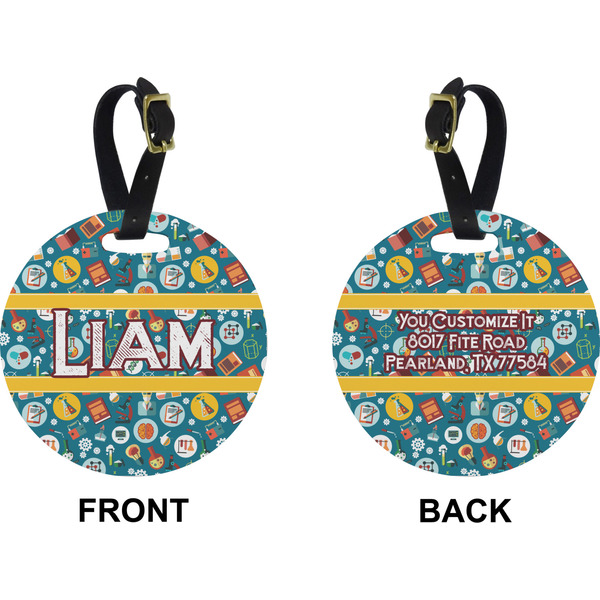 Rocket Science Circle Luggage Tag (Front + Back)