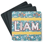 Rocket Science Square Rubber Backed Coasters - Set of 4 (Personalized)