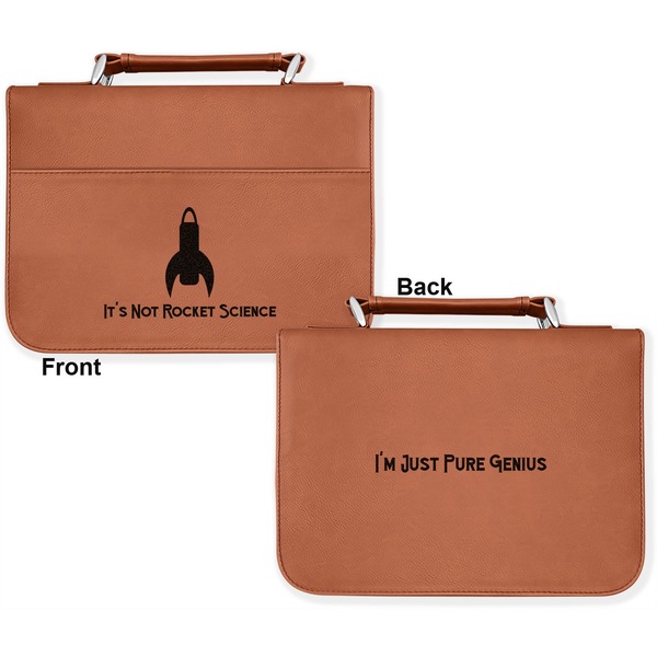 Rocket Science Cognac Leatherette Bible Covers - Large Double Sided Apvl