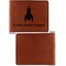 Rocket Science Cognac Leatherette Bifold Wallets - Front and Back Single Sided - Apvl