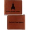Rocket Science Cognac Leatherette Bifold Wallets - Front and Back