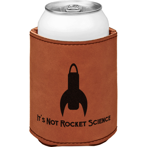 Custom Rocket Science Leatherette Can Sleeve - Double Sided (Personalized)