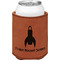 Rocket Science Cognac Leatherette Can Sleeve - Single Front