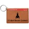 Rocket Science Cognac Leatherette Keychain ID Holders - Front Credit Card