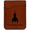 Rocket Science Cognac Leatherette Phone Wallet close up
