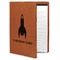 Rocket Science Cognac Leatherette Portfolios with Notepad - Large - Main