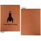 Rocket Science Cognac Leatherette Portfolios with Notepad - Small - Single Sided- Apvl