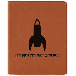 Rocket Science Leatherette Zipper Portfolio with Notepad - Single Sided (Personalized)