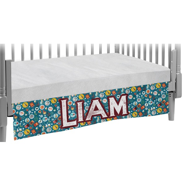 Custom Rocket Science Crib Skirt (Personalized)