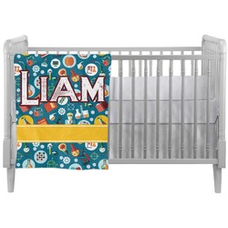 Rocket Science Crib Comforter / Quilt (Personalized)