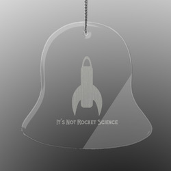 Rocket Science Engraved Glass Ornament - Bell (Personalized)