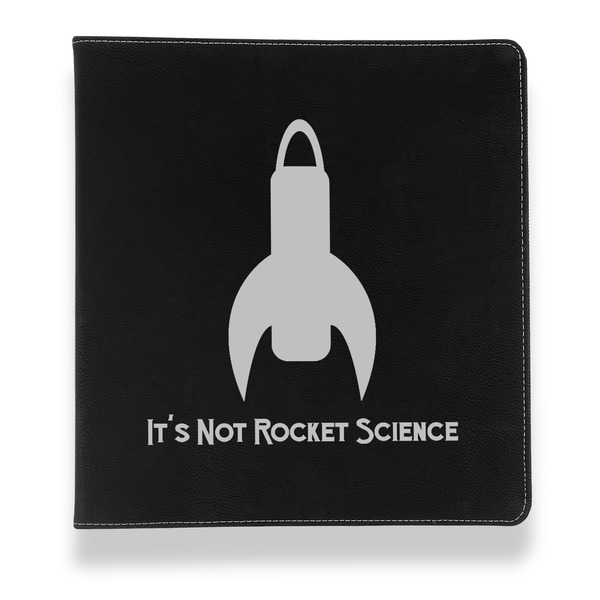 Custom Rocket Science Leather Binder - 1" - Black (Personalized)