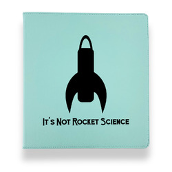 Rocket Science Leather Binder - 1" - Teal (Personalized)