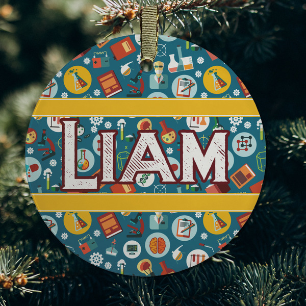 Rocket Science Frosted Glass Ornament - Round (Lifestyle)