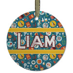 Rocket Science Flat Glass Ornament - Round w/ Name or Text