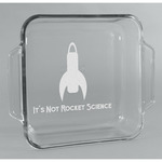 Rocket Science Glass Cake Dish - 8in x 8in (Personalized)