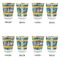 Rocket Science Glass Shot Glass - with gold rim - Set of 4 - APPROVAL