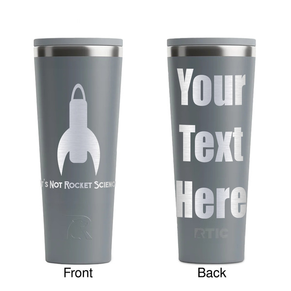 Rocket Science Grey RTIC Everyday Tumbler - 28 oz. - Front and Back