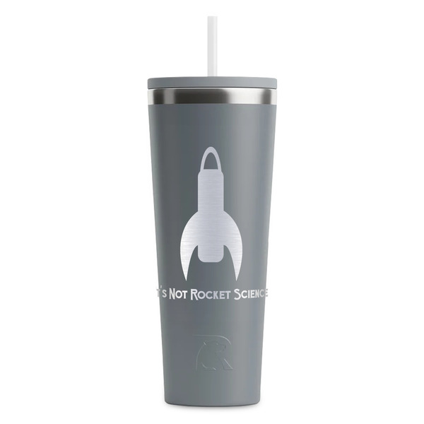 Custom Rocket Science RTIC Everyday Tumbler with Straw - 28oz - Grey - Single-Sided (Personalized)