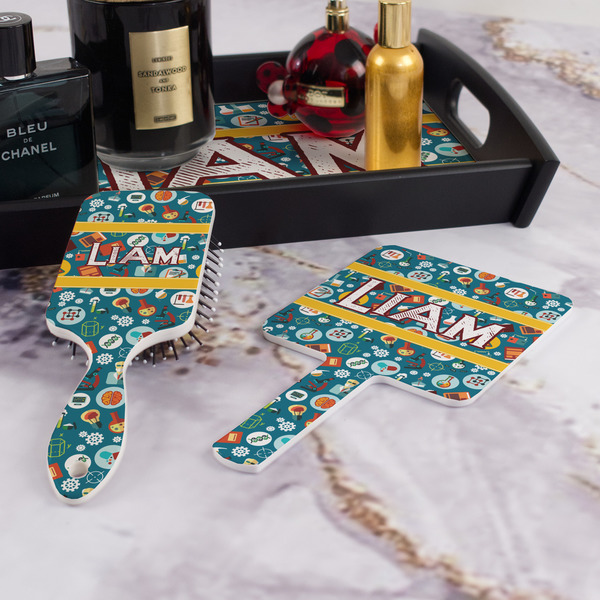 Rocket Science Hair Brush and Hand Mirror - Bathroom Scene