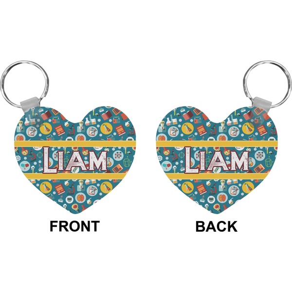 Rocket Science Heart Keychain (Front + Back)