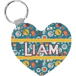 Rocket Science Heart Plastic Keychain w/ Name or Text
