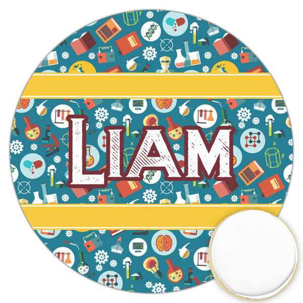 Custom Rocket Science Printed Cookie Topper - 3.25" (Personalized)