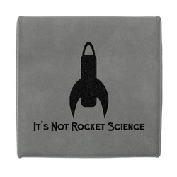 Rocket Science Jewelry Gift Box - Engraved Leather Lid (Personalized)