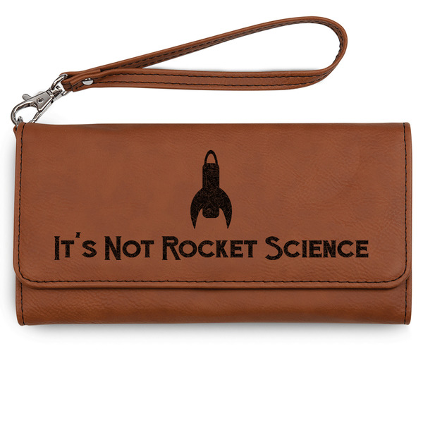 Custom Rocket Science Ladies Leatherette Wallet - Laser Engraved - Rawhide (Personalized)