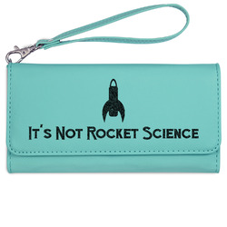 Rocket Science Ladies Leatherette Wallet - Laser Engraved- Teal (Personalized)