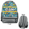Rocket Science Large Backpack - Gray - Front & Back View