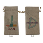 Rocket Science Large Burlap Gift Bag - Front & Back (Personalized)