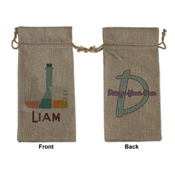 Rocket Science Large Burlap Gift Bag - Front & Back (Personalized)
