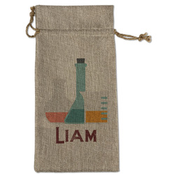 Rocket Science Large Burlap Gift Bag - Front (Personalized)