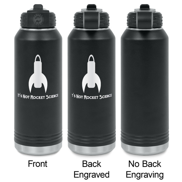Rocket Science Laser Engraved Water Bottles - 2 Styles - Front & Back View