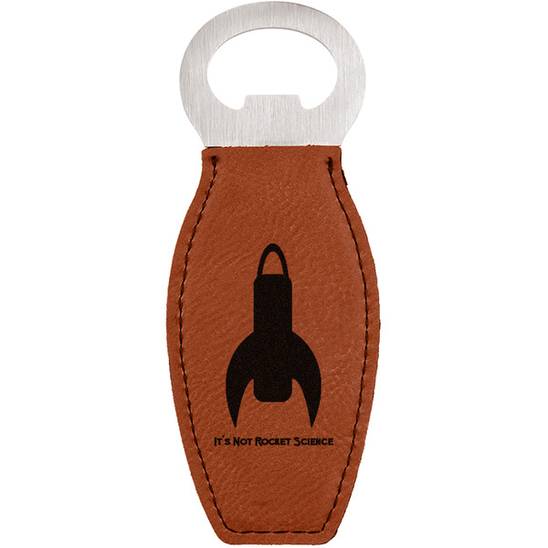 Custom Rocket Science Leatherette Bottle Opener - Double Sided (Personalized)