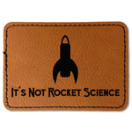 Rocket Science Faux Leather Iron On Patch - Rectangle (Personalized)