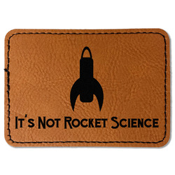 Rocket Science Faux Leather Iron On Patch - Rectangle (Personalized)