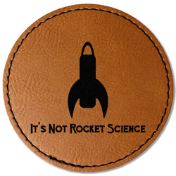 Rocket Science Faux Leather Iron On Patch - Round (Personalized)