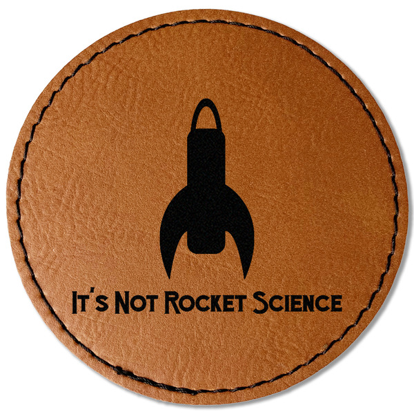Custom Rocket Science Faux Leather Iron On Patch - Round (Personalized)
