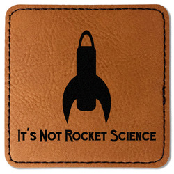 Rocket Science Faux Leather Iron On Patch - Square (Personalized)